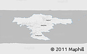Gray Panoramic Map of Mistelbach, single color outside