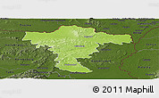 Physical Panoramic Map of Mistelbach, darken