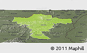 Physical Panoramic Map of Mistelbach, darken, semi-desaturated