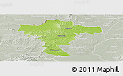 Physical Panoramic Map of Mistelbach, lighten, semi-desaturated
