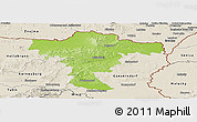 Physical Panoramic Map of Mistelbach, shaded relief outside