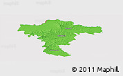 Political Panoramic Map of Mistelbach, cropped outside
