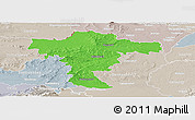 Political Panoramic Map of Mistelbach, lighten, semi-desaturated
