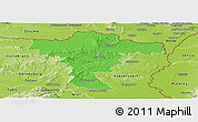 Political Panoramic Map of Mistelbach, physical outside