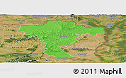 Political Panoramic Map of Mistelbach, satellite outside