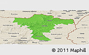Political Panoramic Map of Mistelbach, shaded relief outside