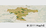 Satellite Panoramic Map of Mistelbach, lighten