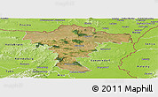Satellite Panoramic Map of Mistelbach, physical outside