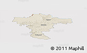 Shaded Relief Panoramic Map of Mistelbach, cropped outside