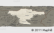 Shaded Relief Panoramic Map of Mistelbach, darken