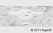Silver Style Panoramic Map of Mistelbach