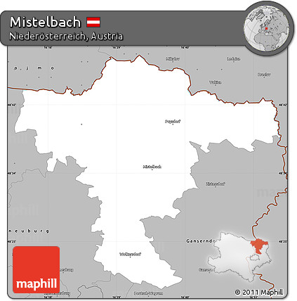 Gray Simple Map of Mistelbach