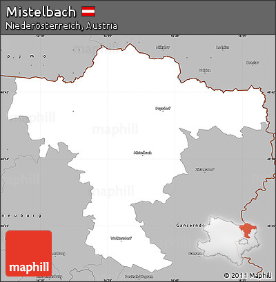 Gray Simple Map of Mistelbach
