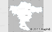 Gray Simple Map of Mistelbach, single color outside