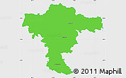 Political Simple Map of Mistelbach, single color outside