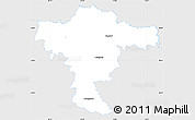 Silver Style Simple Map of Mistelbach, single color outside