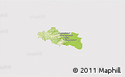 Physical 3D Map of Modling, cropped outside