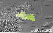 Physical 3D Map of Modling, darken, desaturated
