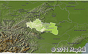 Physical 3D Map of Modling, darken