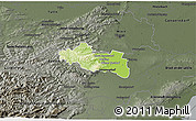 Physical 3D Map of Modling, darken, semi-desaturated