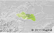 Physical 3D Map of Modling, lighten, desaturated