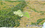 Physical 3D Map of Modling, satellite outside