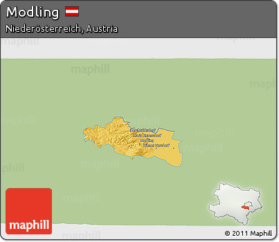 Savanna Style 3D Map of Modling, single color outside