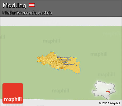 Savanna Style 3D Map of Modling, single color outside