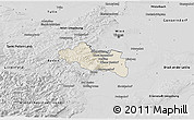 Shaded Relief 3D Map of Modling, desaturated
