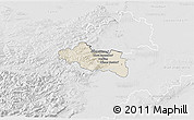 Shaded Relief 3D Map of Modling, lighten, desaturated