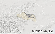 Shaded Relief 3D Map of Modling, lighten, semi-desaturated