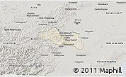 Shaded Relief 3D Map of Modling, semi-desaturated
