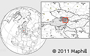 Blank Location Map of Modling, highlighted country, highlighted parent region