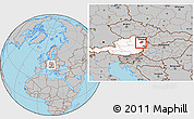 Gray Location Map of Modling, highlighted country