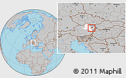 Gray Location Map of Modling, highlighted parent region