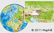 Physical Location Map of Modling, highlighted country, highlighted parent region