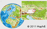 Physical Location Map of Modling, highlighted country