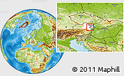Physical Location Map of Modling, highlighted parent region