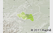Physical Map of Modling, lighten, semi-desaturated