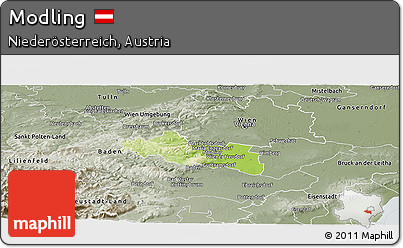 Physical Panoramic Map of Modling, semi-desaturated