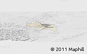Shaded Relief Panoramic Map of Modling, lighten, desaturated