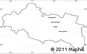 Blank Simple Map of Modling, cropped outside