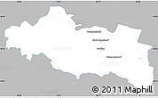 Gray Simple Map of Modling, single color outside