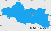 Political Simple Map of Modling, single color outside