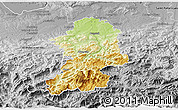 Physical 3D Map of Scheibbs, desaturated