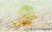 Physical 3D Map of Scheibbs, lighten