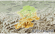Physical 3D Map of Scheibbs, semi-desaturated