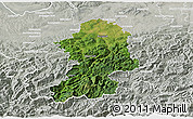 Satellite 3D Map of Scheibbs, lighten, semi-desaturated