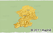 Savanna Style 3D Map of Scheibbs, single color outside