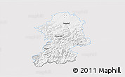 Silver Style 3D Map of Scheibbs, single color outside